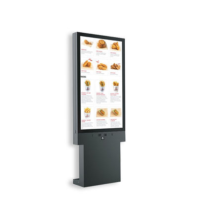 43 اینچ کیوسک LCD در فضای باز 2500 نیت روشنایی برای تبلیغات رستوران