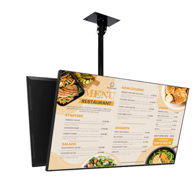 8mm Ultra Narrow Restaurant Indoor Digital Menu Board برای تبلیغات فست فود