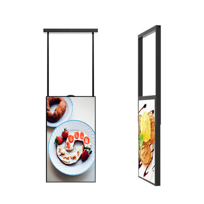 پنجره فروشگاه خرده فروشی داخلی صفحه نمایش LCD دو طرفه برای تبلیغات