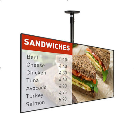 فنگشی 32 اینچ 700nit FHD Ultra Narrow Indoor Digital Menu Boards برای رستوران ها